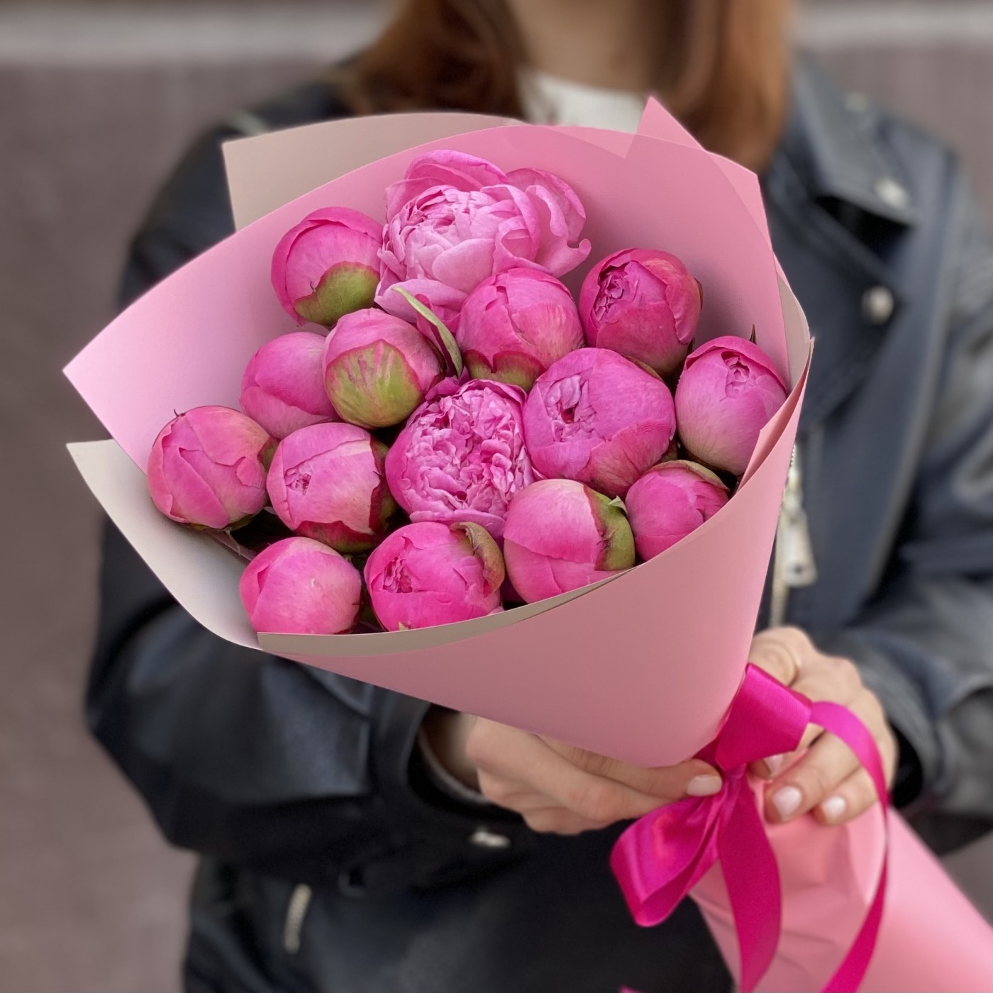 15 розовых пионов Флеминг